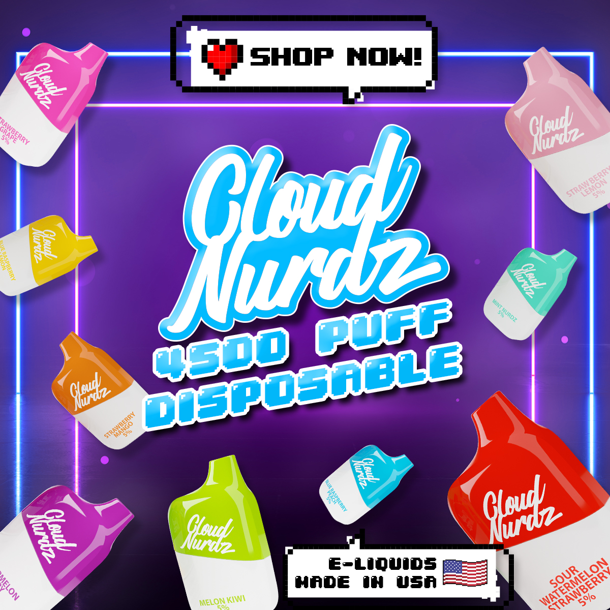 Cloud Nurdz 4500 Puffs Disposable | 12ml