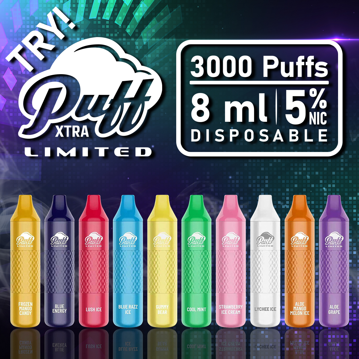 Puff XTRA Limited Disposable | 3000 Puffs | 8mL