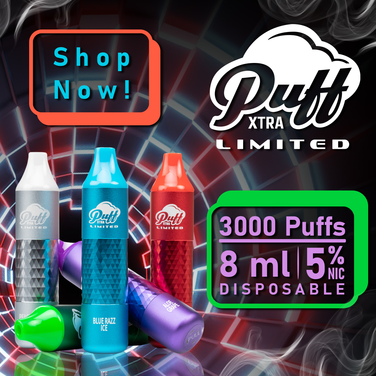 Puff XTRA Limited Disposable | 3000 Puffs | 8mL