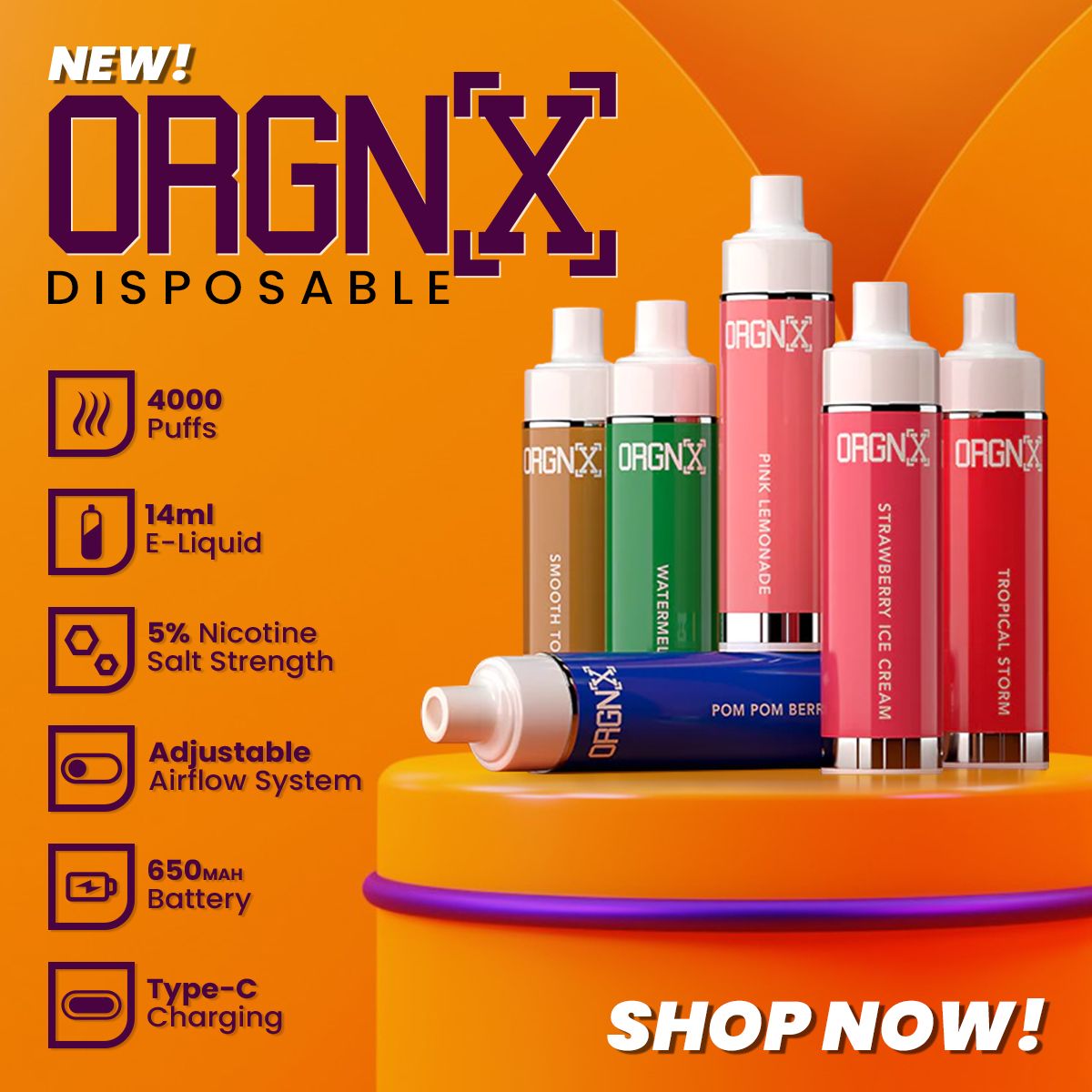 ORGNX Disposable 4000 puffs