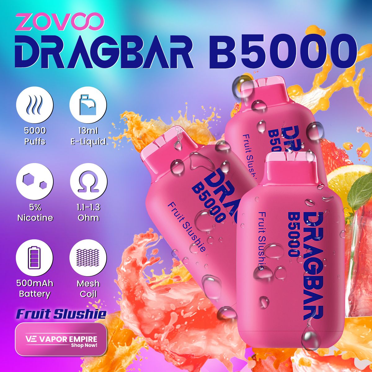 DRAGBAR B5000 Disposable | 5000 Puffs | 13mL | 50mg