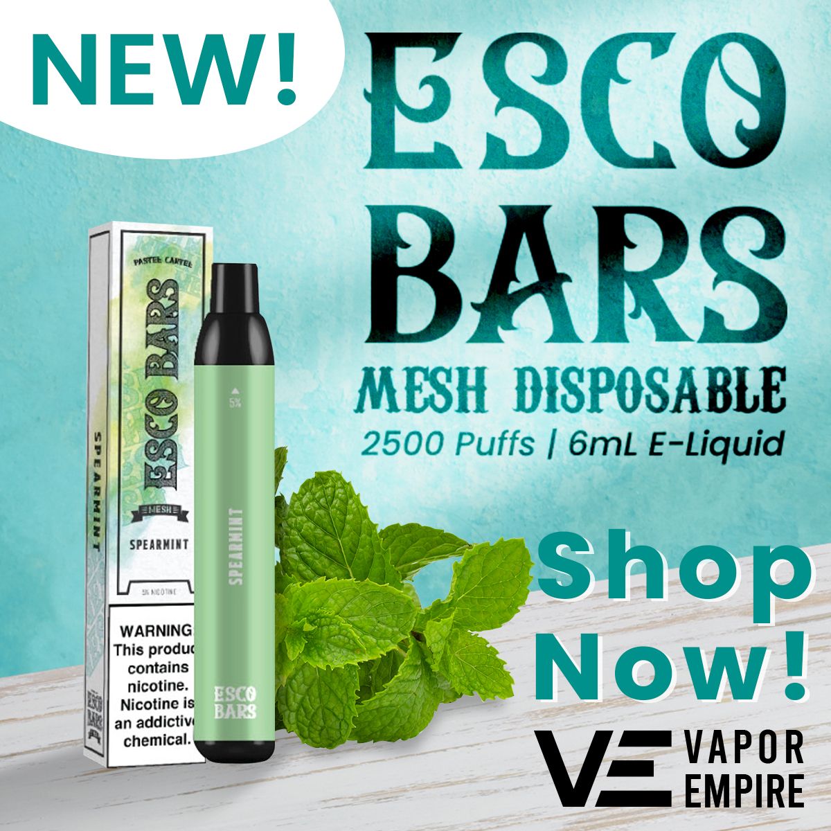 Esco Bars Mesh Disposable | 2500 Puffs | 6mL