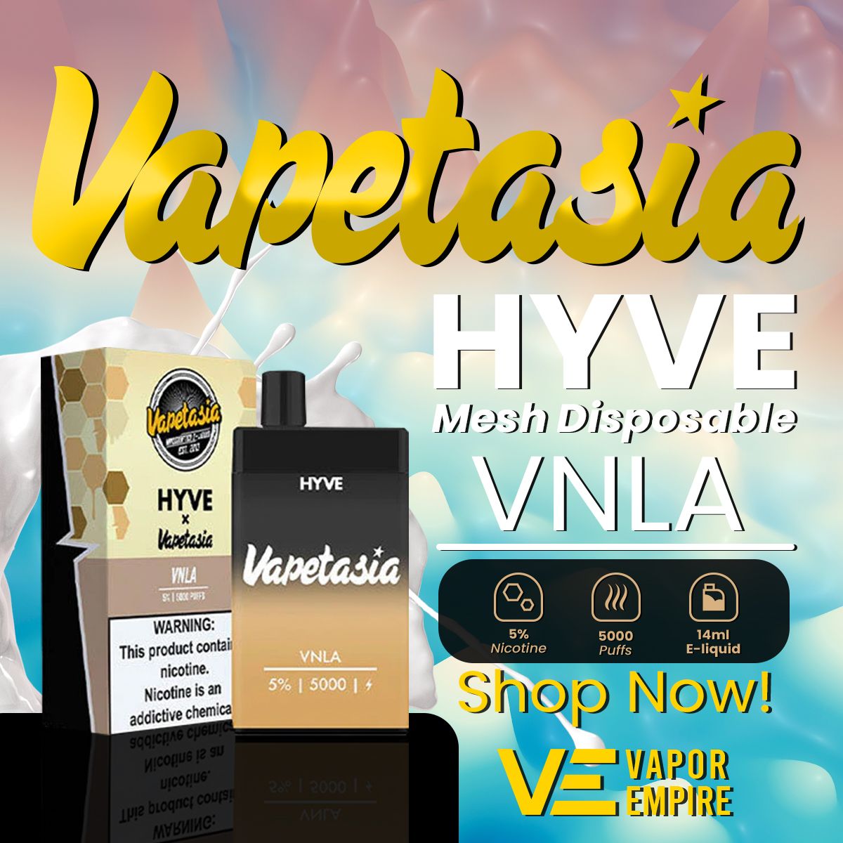 Vapetasia Hyve Mesh Disposable | 5000 Puffs | 12mL