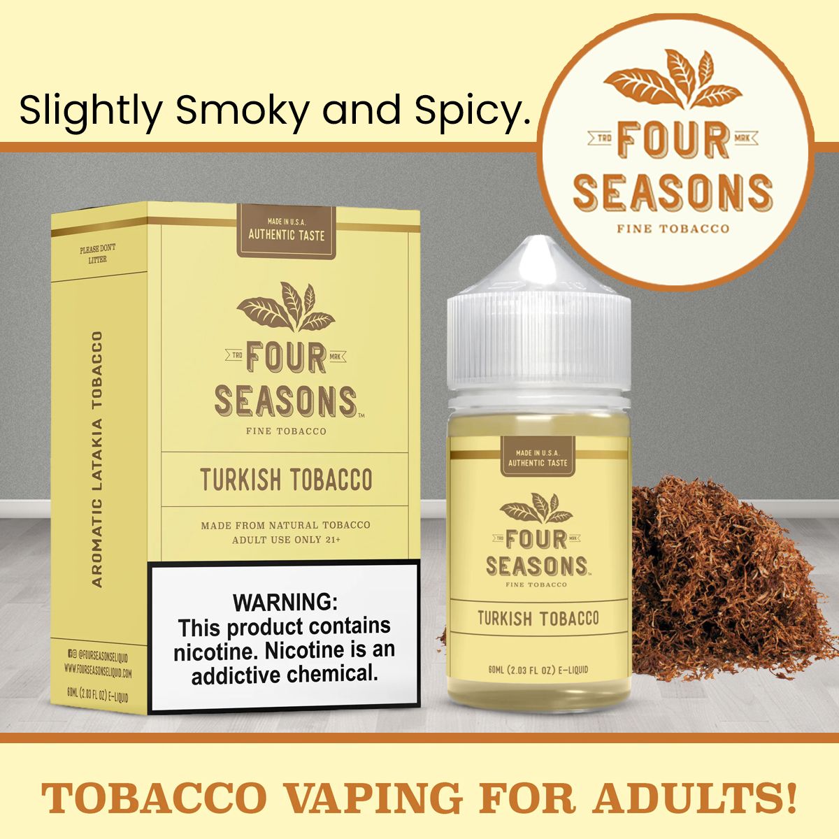 Turkish Tobacco by VDX - Four Seasons 60mL