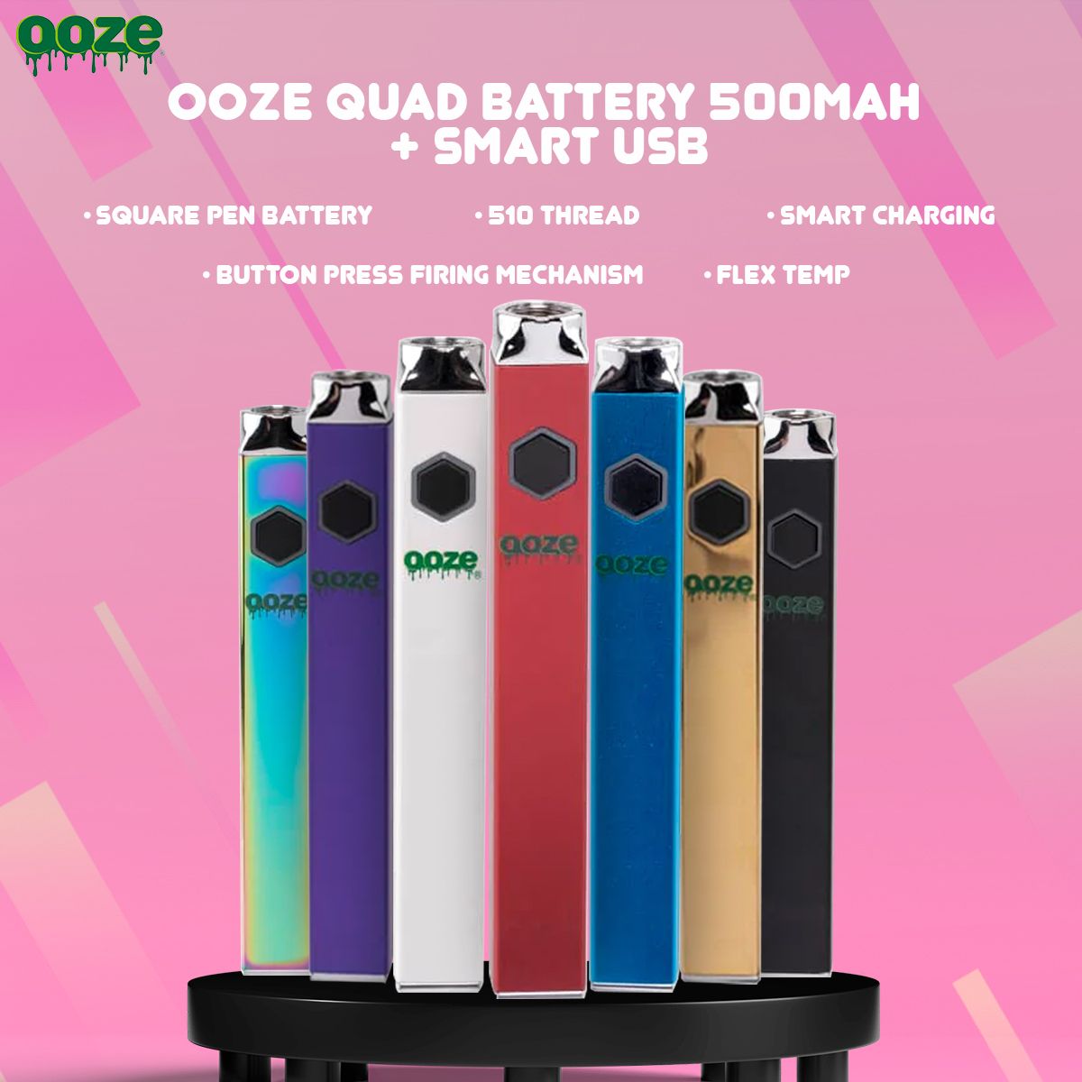 Ooze Quad Battery 500mAh + Smart USB