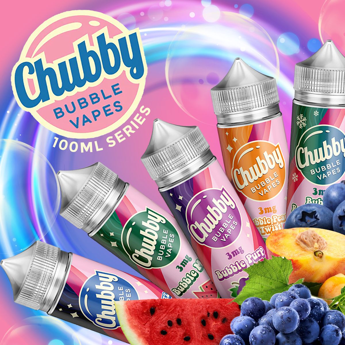 Chubby Bubble Vapes 100mL Series