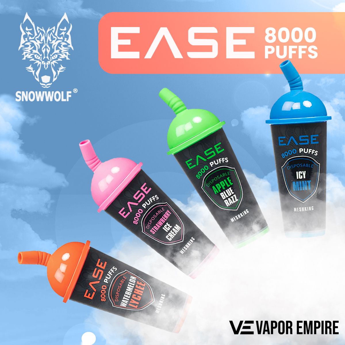 Snowwolf Ease Disposable 8000 Puffs | 18mL | 5%