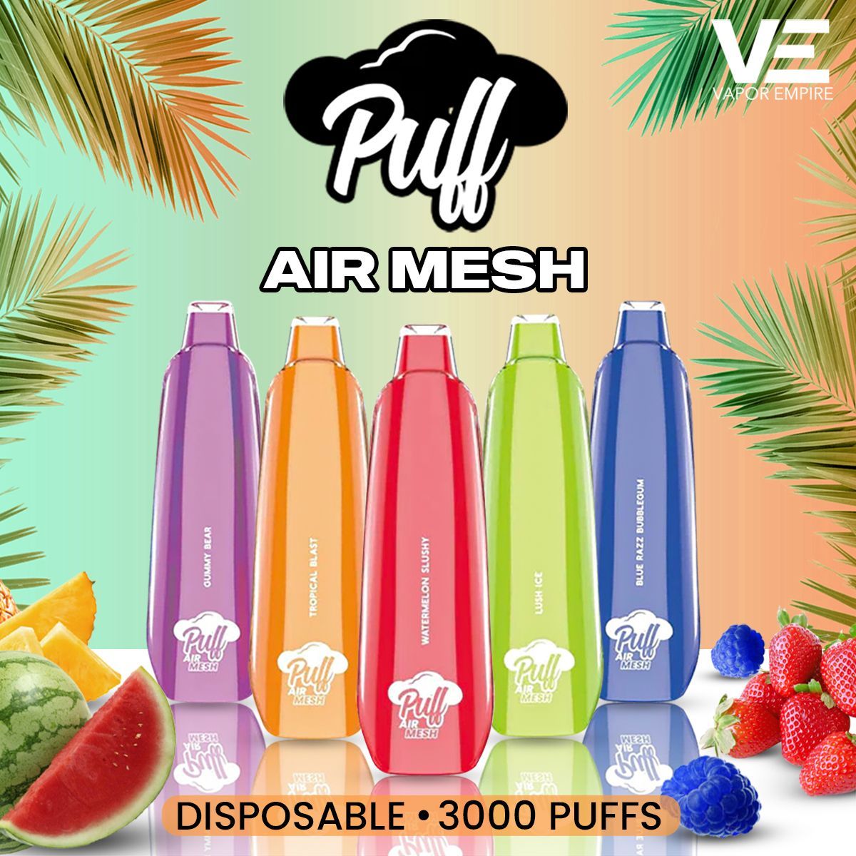 Puff Air Mesh Disposable | 3500 Puffs | 9mL | 50mg