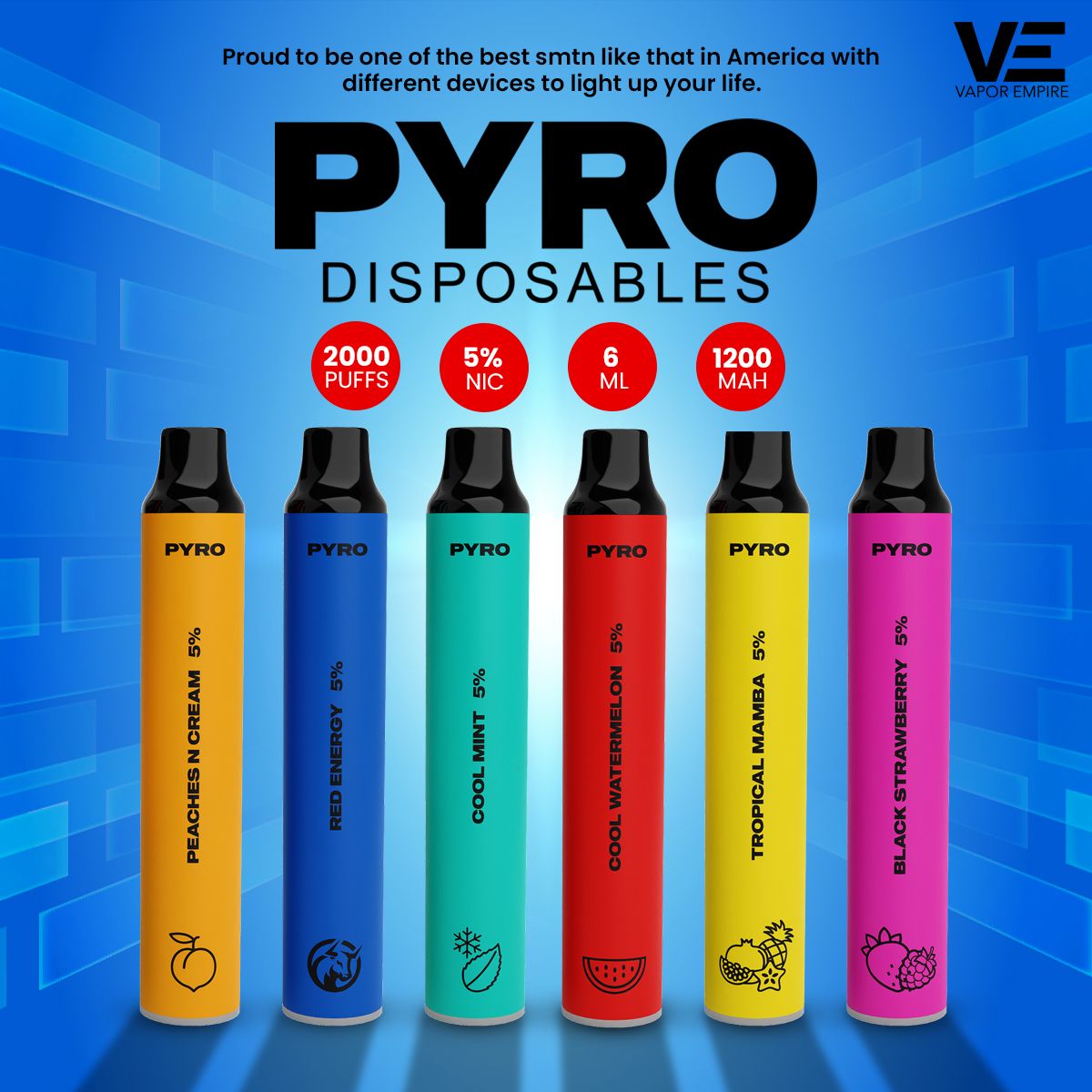 Pyro Disposable | 2000 Puffs | 6mL