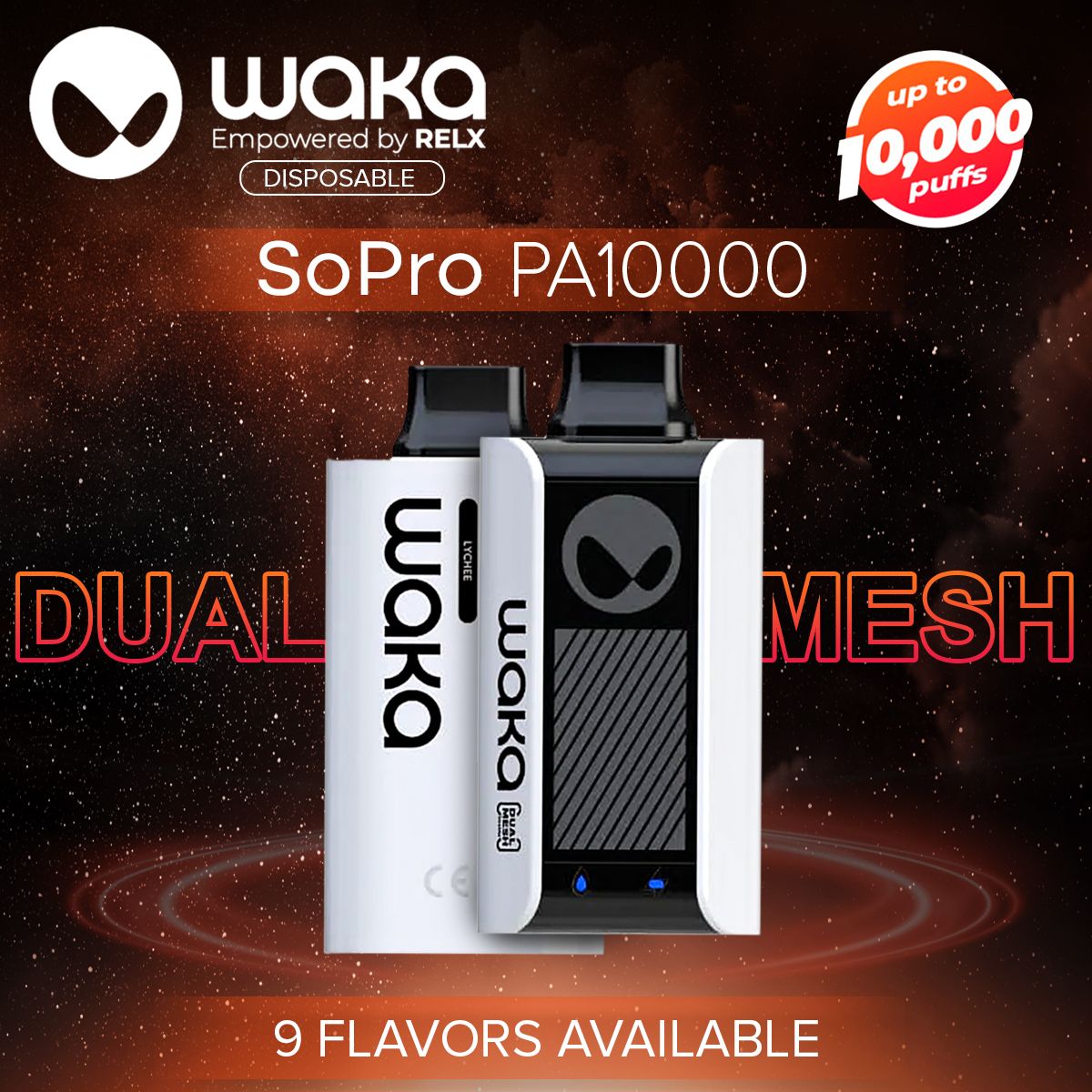 WAKA SoPro PA10000 Disposable | 10,000 Puffs | 18mL | 50mg