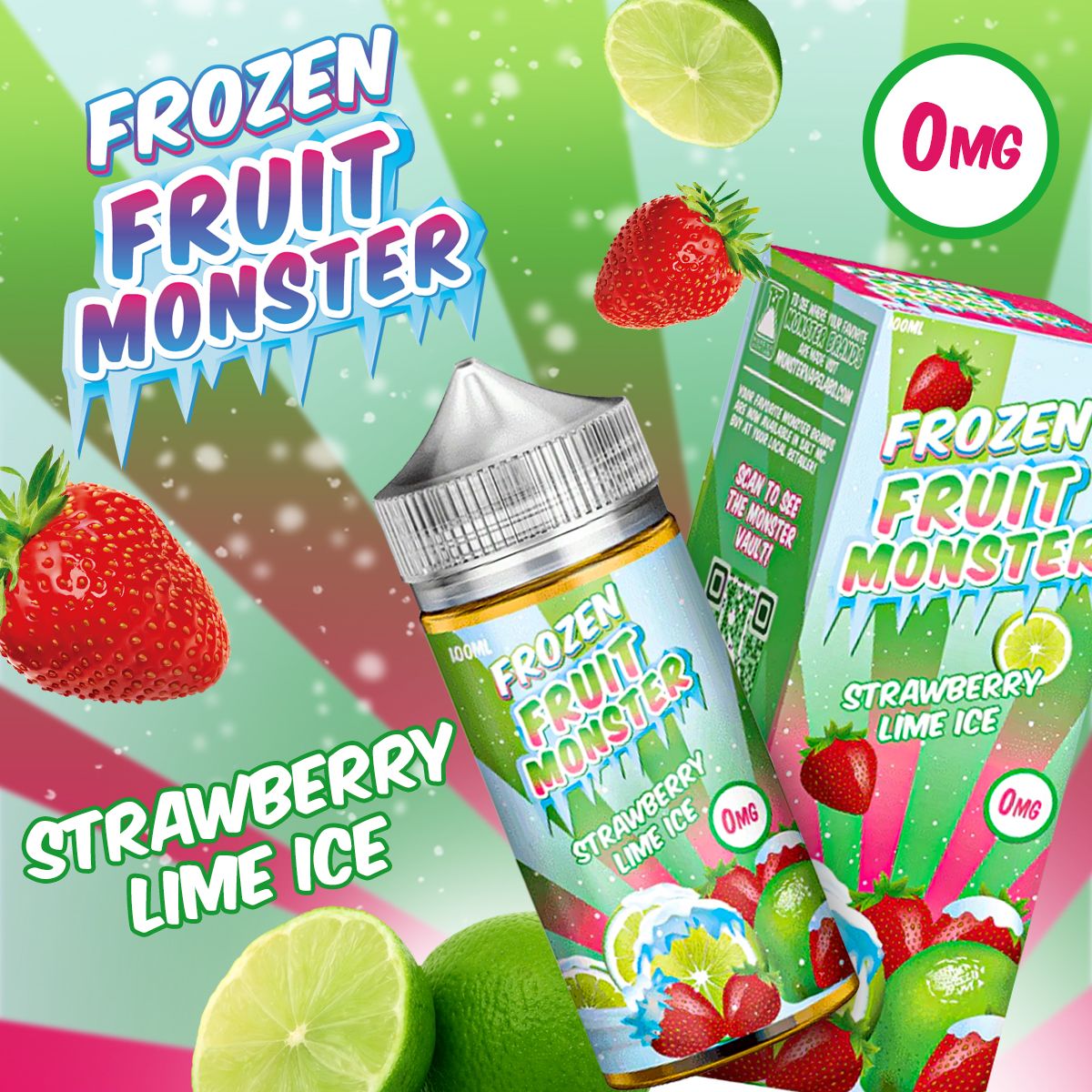 Strawberry Lime Ice by Jam Monster Series E-Liquid