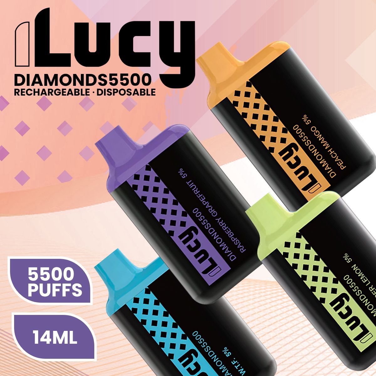 iLucy Diamond S5500 | 5500 Puffs | 14mL | 5%