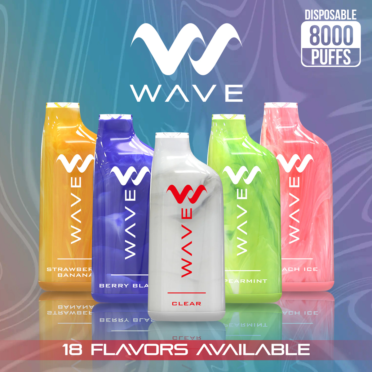 Wave Nicotine Disposable | 8000 Puff | 18mL | 50mg