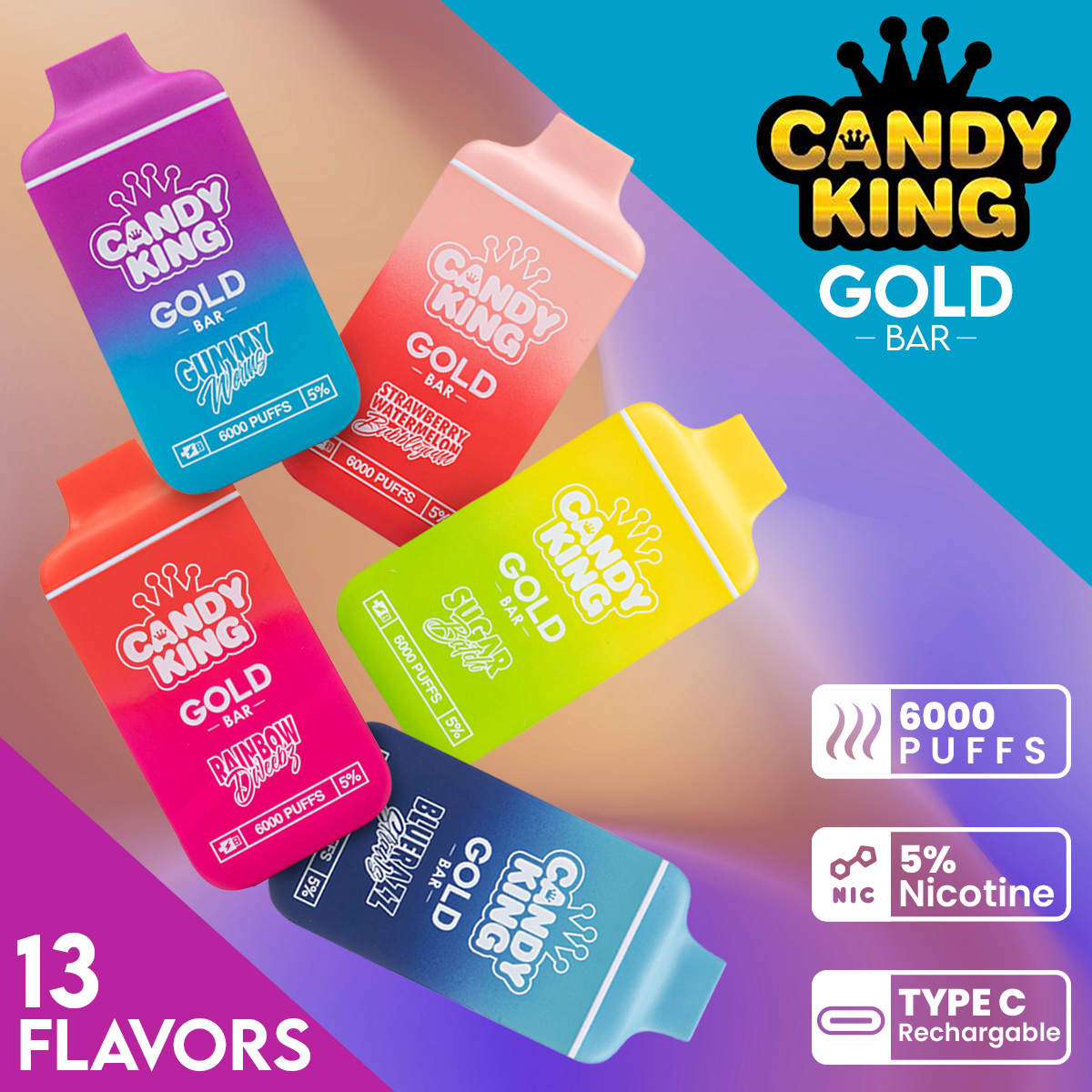 Candy King Gold Bar Disposable