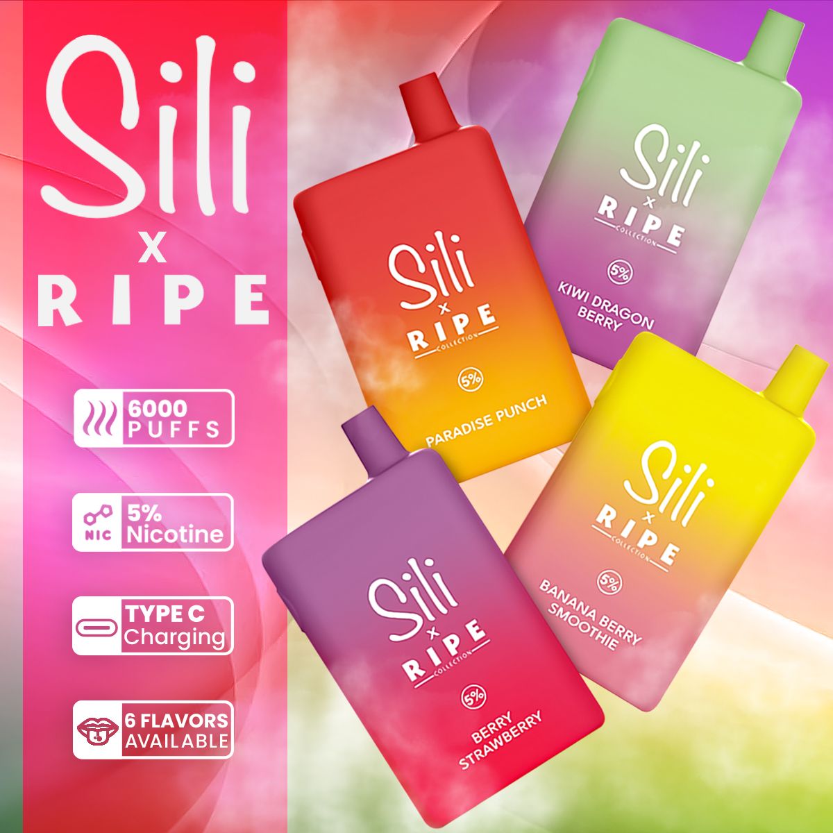 Sili X Ripe Disposable | 6000 Puffs | 16mL