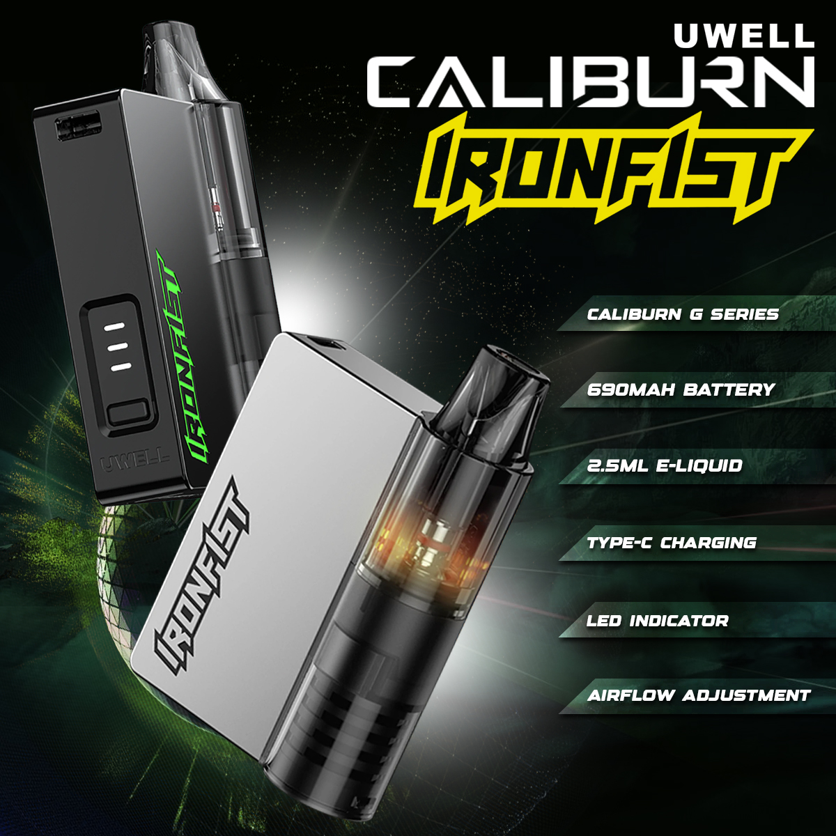 Uwell Caliburn Ironfist L Pod Mod