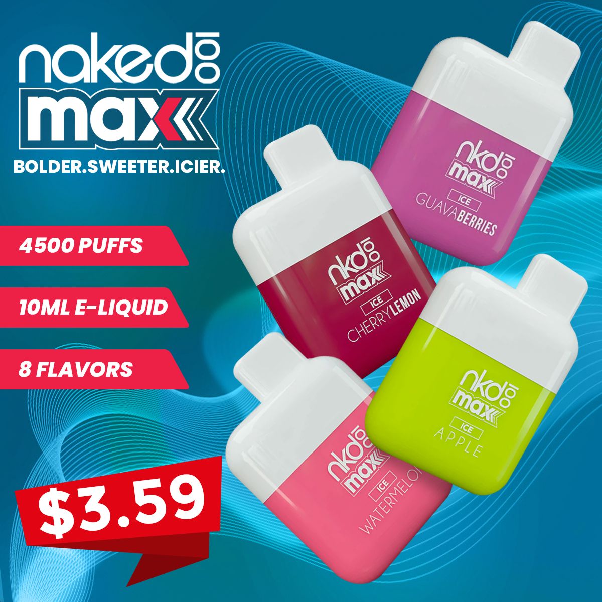 Naked100 Max Disposable 4500 Puffs | 10mL