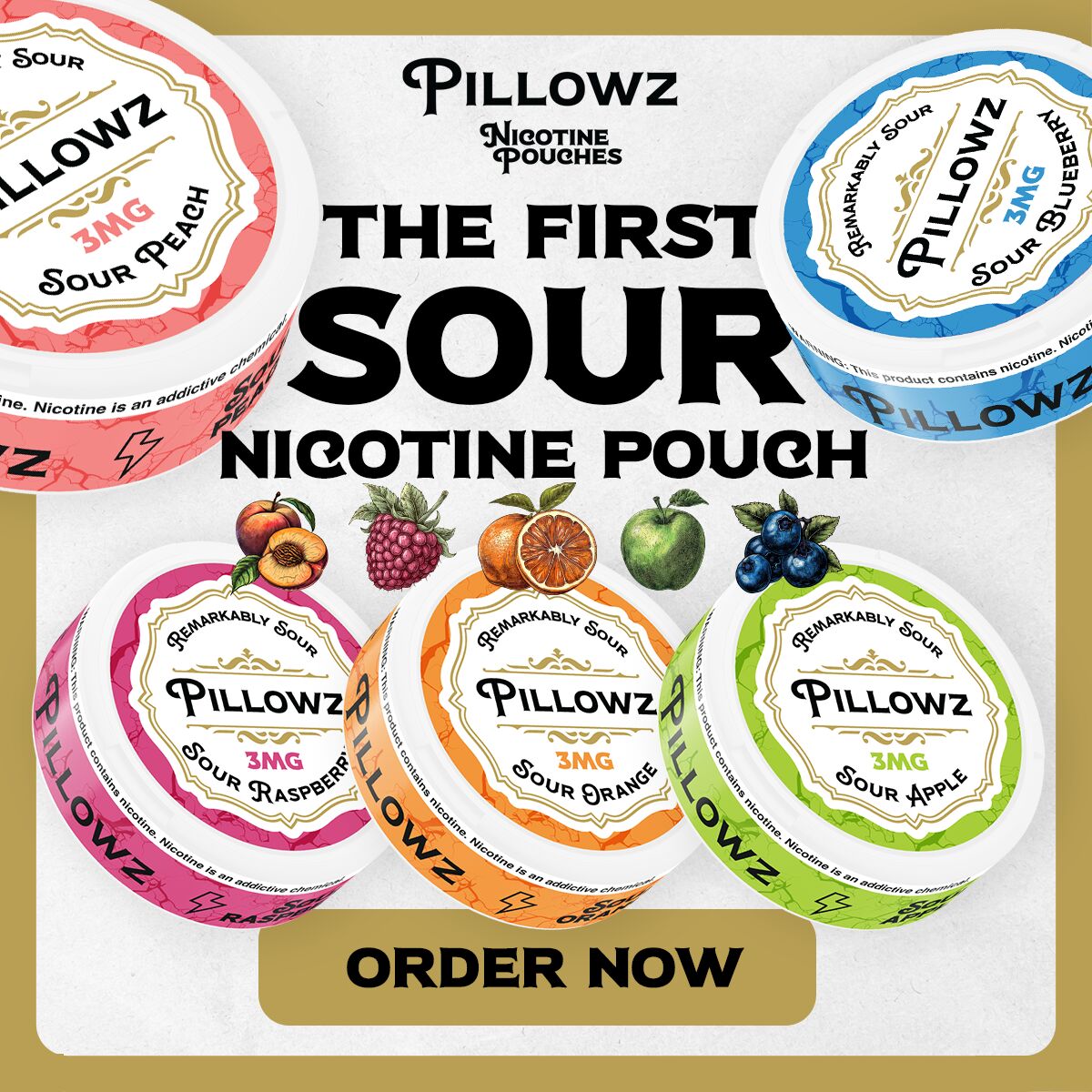 Pillowz TFN Nicotine Pouches (20ct Can)(5-Can Pack)