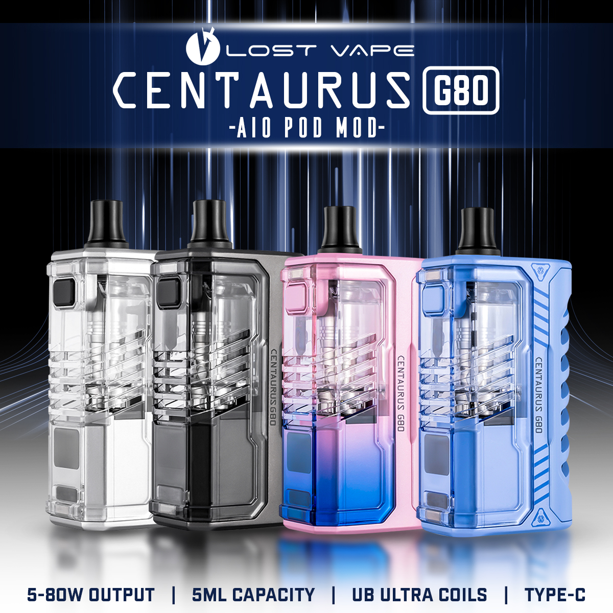 Lost Vape Centaurus G80 AIO Pod System