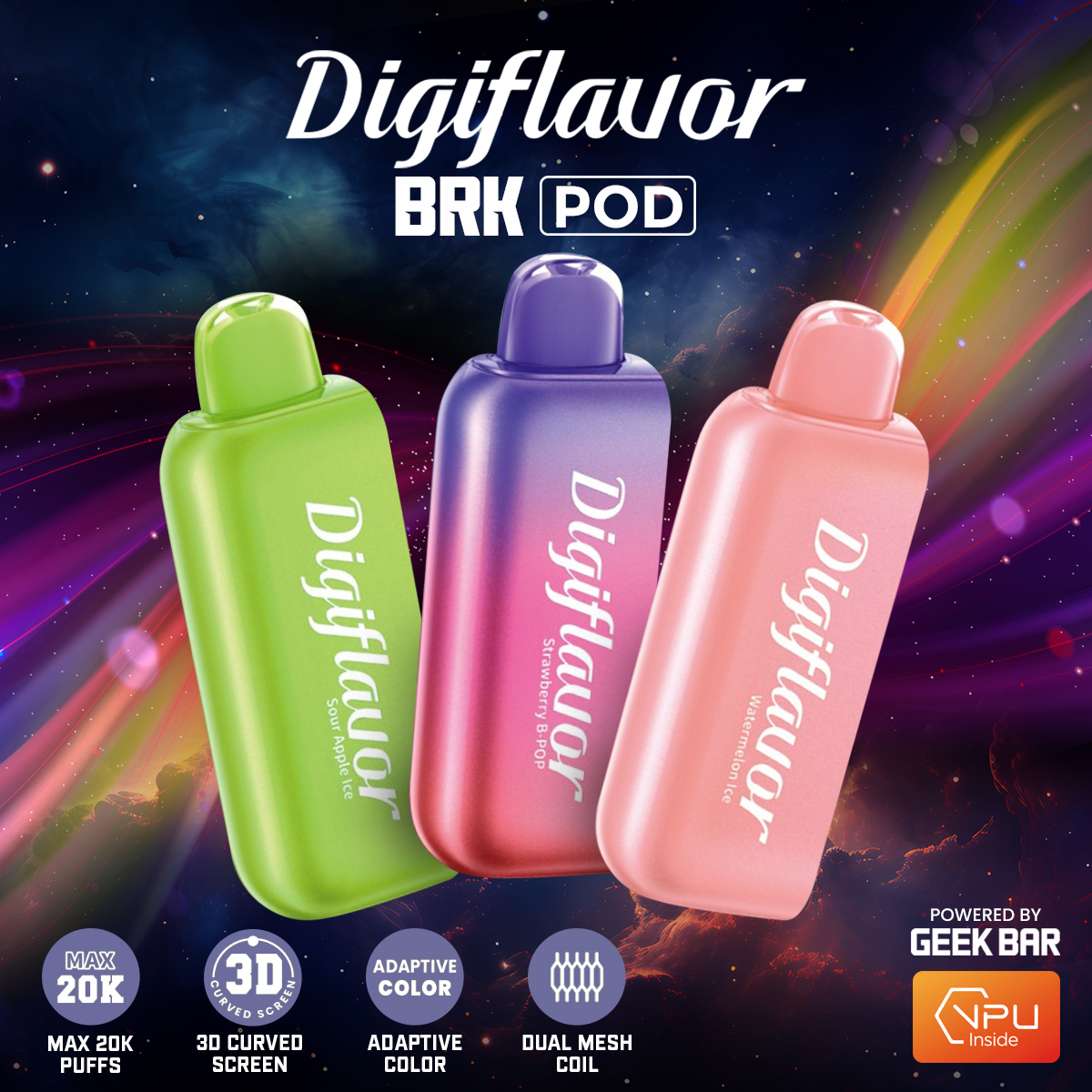 Geek Bar Digi Flavor BRK Pods 20000 Puff Disposable