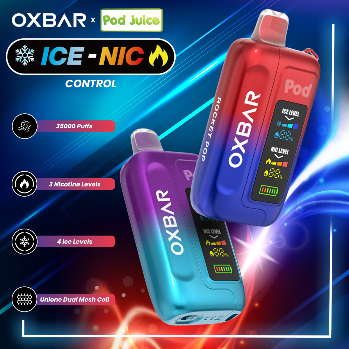 Oxbar Ice-Nic Control Pod Disposable